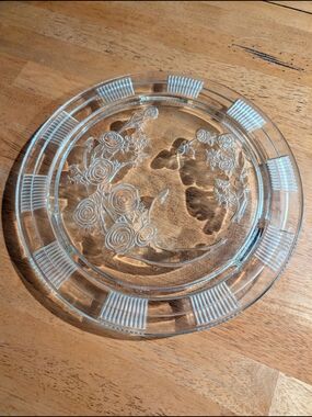 Vintage Sharon Cabbage Rose Cake Plate